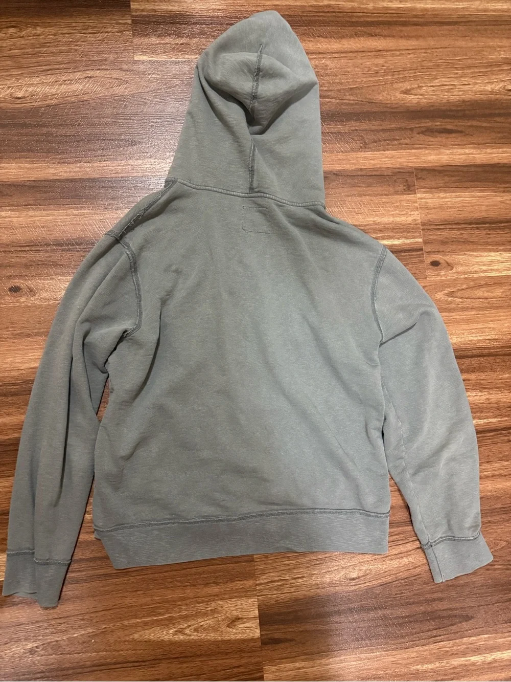 Light Slate Gray Green Full-Zip Hooded Sweatshirt